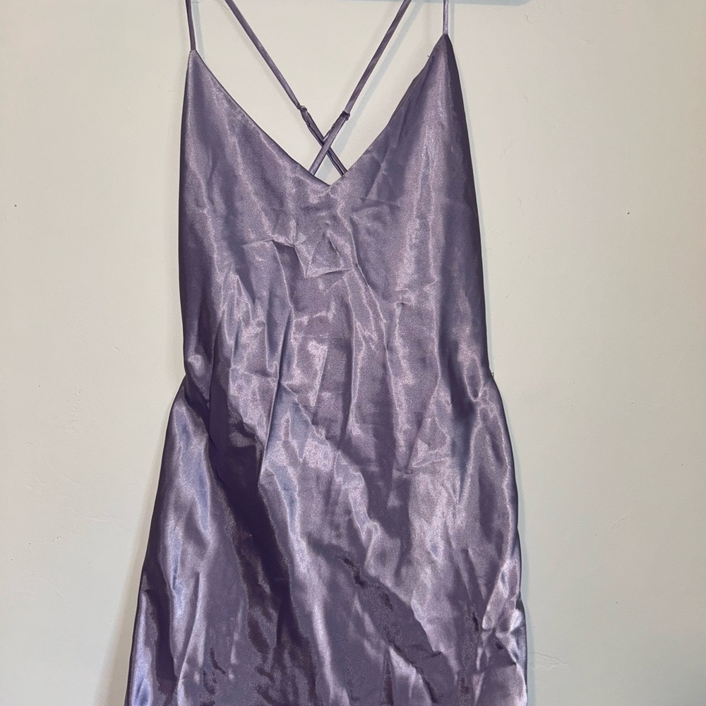 Victoria's Secret Vintage Backless Lavender Mini Slip Dress